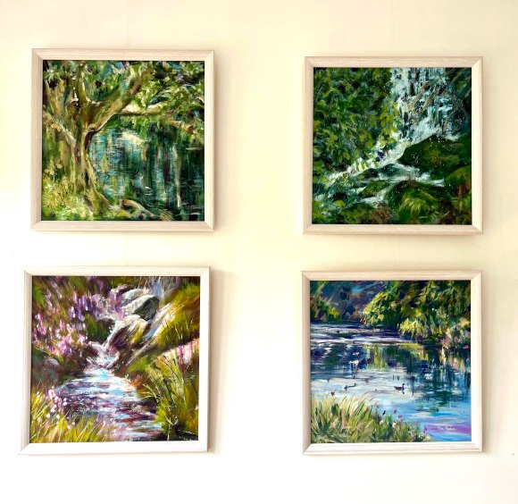 Framed paintings by Sue Marsden Art